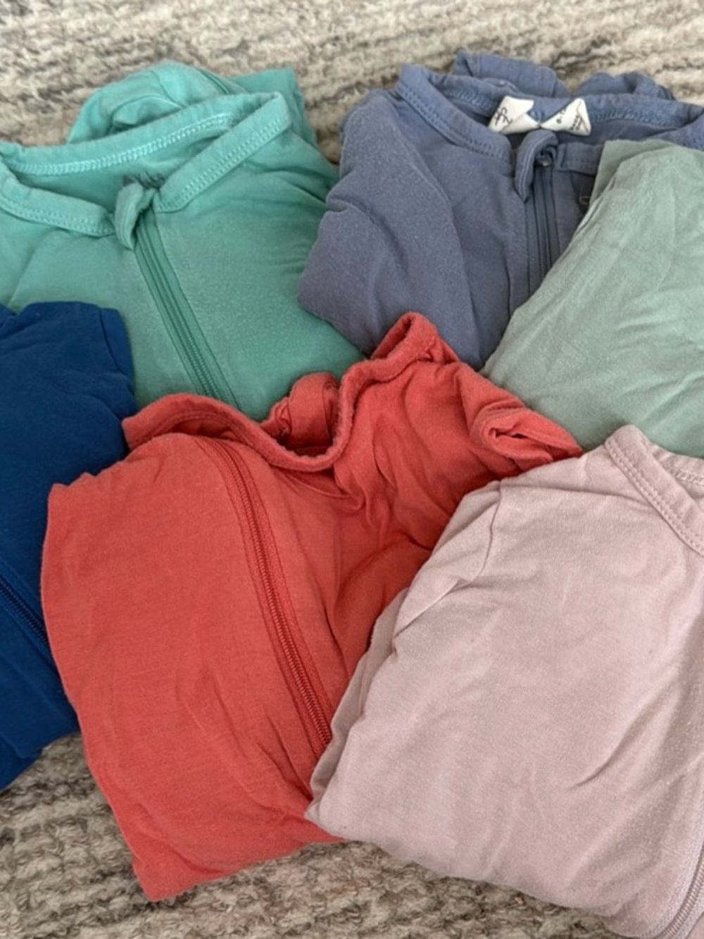 Assorted Zip-Up Baby Sleepers - Multi Color Set